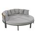 Latitude Run® Round Outdoor Sectional Sofa Bed Patio Furniture Set in Black/Gray | Wayfair 846232645A52402D901852939626B454