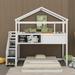 Harper Orchard Twin Over Full House Bunk Bed w/ Storage Staircase & Blackboard in White | Wayfair 2CBB82E1DAA44CA6AE3AE79218CC572B