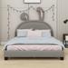 Zoomie Kids Alphild Upholstered Panel Bed Upholstered, Leather in Gray | 52.8 H x 56.1 W x 79.5 D in | Wayfair 2C19AB54E8FA4BA9B5D8155F71D34ABD