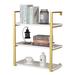 Everly Quinn Klaudia 3 Piece Tiered Shelf in White/Yellow | Wayfair 6978A011D156400087C6797A41B57742