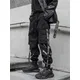 Harajuku schwarz Hip Hop Männer Bänder Cargo hosen Techwear japanische Emo Alt Hosen Jogging Straße