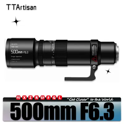 Tt artisan full frame 500mm f2.0 tele kamera objektiv für die humanste fotografie für fujifilm x gfx e nikon f z ef rf l mount