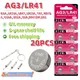 20 Stück ag3 lr41 1 55 V Knopf batterien für Uhren spielzeug Fernbedienung v392 sr41 sr41sw cx41