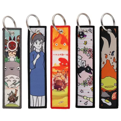 Anime giapponese Key Tag simpatico cartone animato Jet Tag portachiavi per auto zaini moto