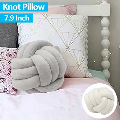 Knoten Kissen Knoten Ball Kissen 7,9 Zoll Samt weiche Kissen moderne Büro Home Schlafzimmer Dekor Kissen Baby Fotografie Requisiten Spielzeug Image