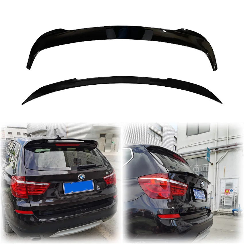 2010-2016 für BMW x3 f25 Heck Mitte & Dach Spoiler Kofferraum Flügel verkleidung hochwertige abs glänzend schwarz Kohle faser Bodykit Image