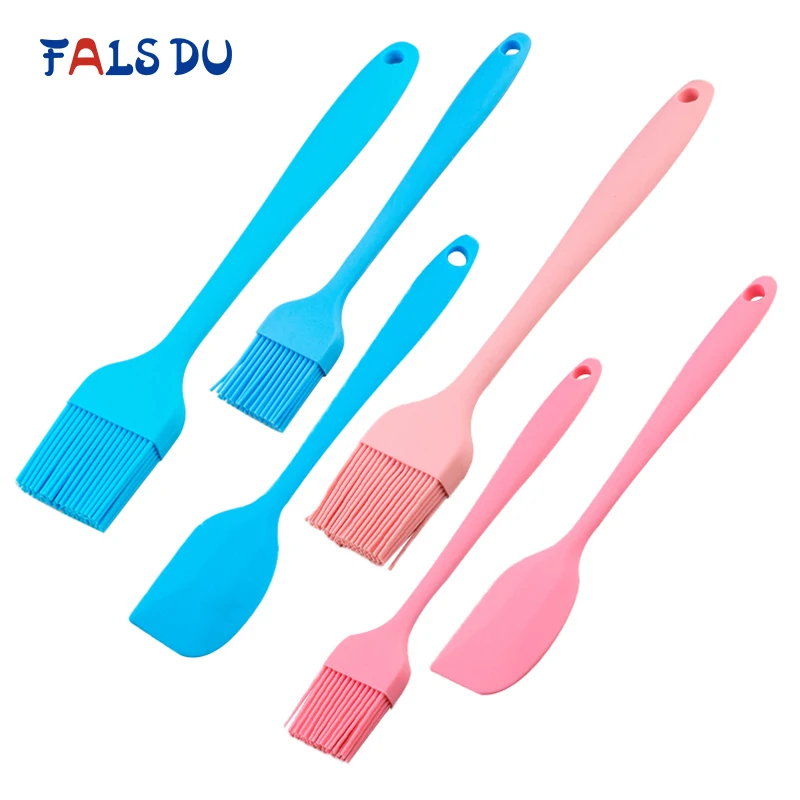 FAIS DUSilicone Backpinsel-Set, Silikonspatel, Backgeschirr, hitzebeständig, langer Griff, Backpinsel zum Backen von Brot, Küche Image