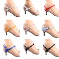 1 paio donna antiscivolo Lady Lace Lock cinghie decorazione String Shoestring lacci per scarpe senza