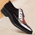 Scarpe eleganti da uomo moda scarpe a punta stringate da uomo scarpe Casual da lavoro scarpe oxford
