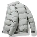 Elegante giacca da uomo invernale da uomo giacca a vento imbottita in cotone con polsino elastico