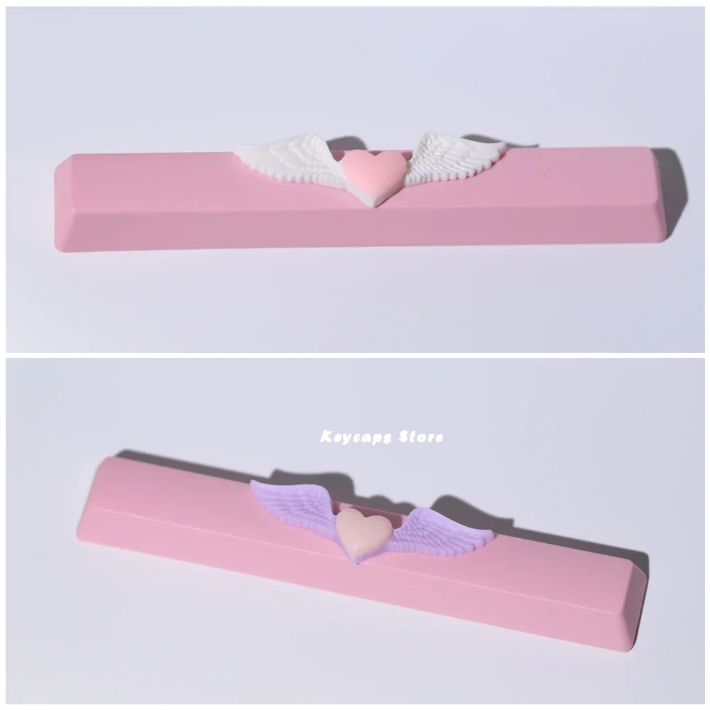 1PCS PBT 6,25U Angel's Wings of Love Space bar Tastenkappe für MX Switch mechanische Tastatur Image