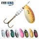 FISCH KÖNIG 6 Farbe 0 #-5 # Spinner Köder Mit Treble Haken 35647-BR Arttificial Köder Angeln Locken