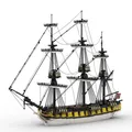4646 pz MOC serie pirata medievale HMS Eminente Frigate modello Building Blocks mattoni tecnici fai