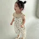 2023 Summer New Baby Sleeveless Jumpsuit Children Casual Overalls Infant Loose Strap Pants Fashion