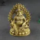 Gold brass Buddha Statue Desk Ornament Home Decoration Craft Accessories Metal Chinese God Of Wealth