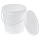 3 Gallon Bucket Heavy Duty Plastic Bucket 10L Cleaning Bucket Pail Bucket Handle Lid Round