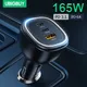 165W PD 3.1 Car Charger 140W Fast Charging QC 5.0 USB Type C Car Phone Adapter for MacBook Pro