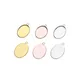 5/10/20PCS Stainless Steel Blank Bezel Cabochon Tray Oval Pendant Cabochon Spacer Bases For DIY