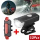 MTB Bike Front Lights USB LED Rechargeable Waterproof Mountain Bike Headlight Bicycle Safety