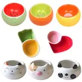 Hamster Ceramic Feeder Bowl Food Dish Small Animal Water Food Feeding Bowl for Gerbil Chinchilla Rat