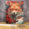 Animals Fox Oil Painting By Numbers Sea Wave 50x70cm Paint With Numbers Cartoon Picture On Canvas