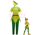 Kids Anime Boys Peter Pan Prince Cosplay Costume Green Elf Christmas Halloween Costumes for Child