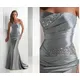 Mermaid Bridesmaid Dresses 2020 Long Silver Gray Corset Brides Maid Dress High Quality