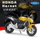 WELLY 1/18 HONDA Hornet Streetcar Motorcycle Model Toys Alloy Diecast Static Simulation Motorcycle