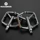 ROCKBROS Cycling Bicycle Pedals Save Effort Aluminum Alloy Anti-slip MTB Road Mountain Reflective