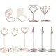 1PC Various Shapes Place Card Holder Metallic Table Number Stand Paper Clamp Romantic Photo Clip