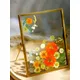 Metal transparent glass photo frame handmade dried flower plant desktop floral decoration photo