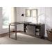 ACME Bellarosa Desk w/Cabinet, Gray Washed - Acme 92270