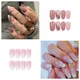 48 pièces/ensemble Nail Art faux ongles couverture complète amovible presse sur faux ongles moyen