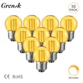 Ampoule à Filament LED Rétro G40 1W Boule de Verre Orange Base 2000K Edison Globe Lighting