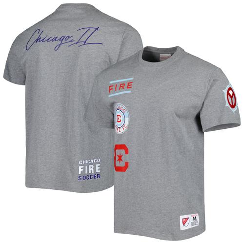 Graues Chicago Fire City-T-Shirt von Mitchell & Ness für Herren