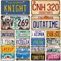 Affiche de numéro de voiture en fer blanc vintage art américain de la Floride plaque en métal