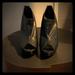 Nine West Shoes | Black Open Toed Heels | Color: Black | Size: 9