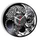 Horloge murale en vinyle avec motif Dragon et tigre disque artisanal Vintage symbole de