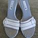 American Eagle Outfitters Shoes | American Eagle Wedge Sandals | Color: Blue/White | Size: 7.5