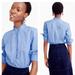 J. Crew Tops | Jcrew Blue Button Down Top With Ruffle Detail | Color: Blue | Size: 00