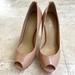 Michael Kors Shoes | Michael Kors Patent Leather Camel Platform Pumps 7m (Fits 6.5) | Color: Tan | Size: 6.5