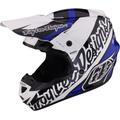 Troy Lee Designs GP Slice Motocross Helmet, black-white-blue, Size S