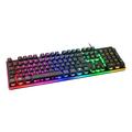 Deltaco Gaming PC Gamer Tastatur - Keyboard mit RGB Tasten und Qwertz Layout deutsch, beleuchtet, USB Kabel, Tastaturen Beleuchtung, Aluminium, Membran Schalter, ergonomisch, kabelgebunden, schwarz