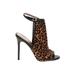 Maiden Lane Heels: Brown Leopard Print Shoes - Women's Size 7 - Open Toe