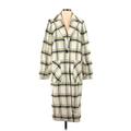 Halogen Jacket: Mid-Length Yellow Plaid Jackets & Outerwear - Women's Size Small