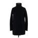 J.Crew Factory Store Wool Coat: Mid-Length Black Solid Jackets & Outerwear - Women's Size 0