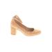 Gap Heels: Slip-on Chunky Heel Classic Tan Print Shoes - Women's Size 9 - Round Toe