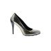 Tod's Heels: Pumps Stiletto Cocktail Party Silver Solid Shoes - Women's Size 38 - Almond Toe