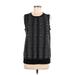 Calvin Klein Sleeveless Top Black Crew Neck Tops - Women's Size Medium