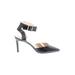 Nine West Heels: Pumps Stiletto Cocktail Party Black Print Shoes - Women's Size 9 - Pointed Toe